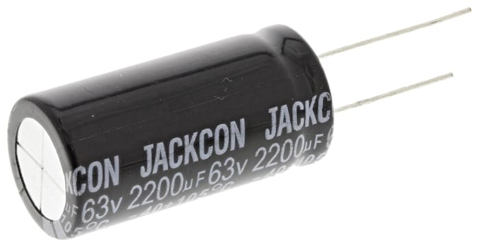 RS PRO 2200μF Aluminium Electrolytic Capacitor 63V dc, Radial, Through Hole