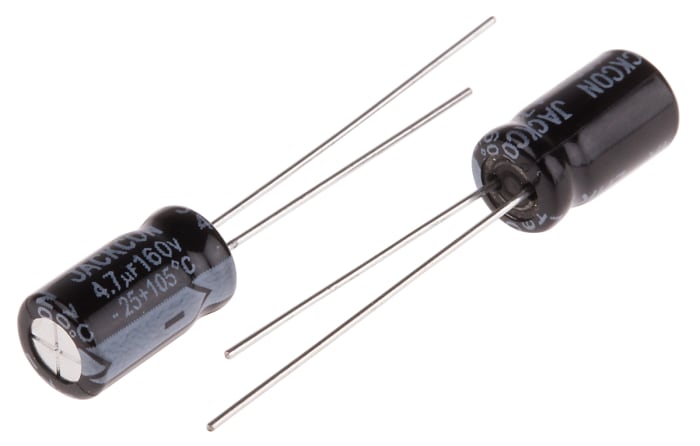 RS PRO 4.7μF Aluminium Electrolytic Capacitor 160V dc, Radial, Through Hole