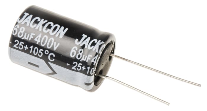 RS PRO 68μF Aluminium Electrolytic Capacitor 400V dc, Radial, Through Hole