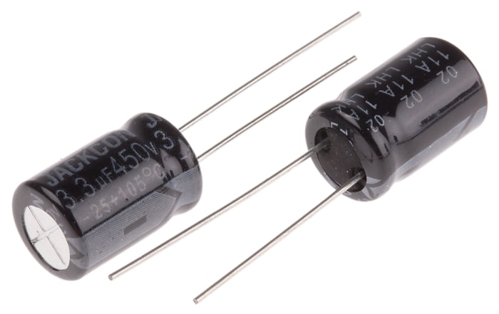 RS PRO 3.3μF Aluminium Electrolytic Capacitor 450V dc, Radial, Through Hole