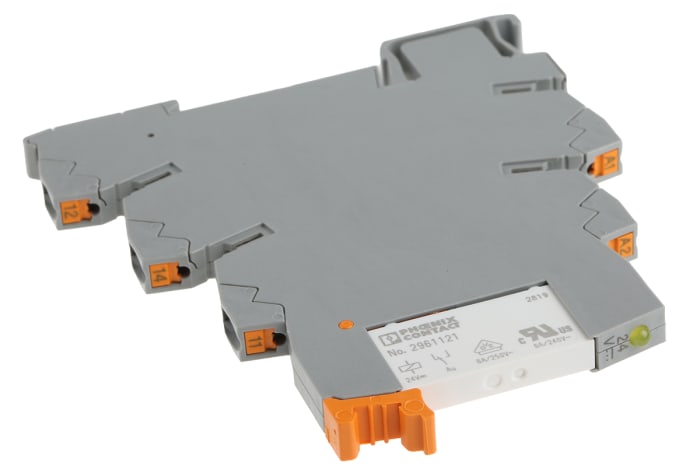 Phoenix Contact PLC-RPT- 24DC/21AU Series Interface Relay, DIN Rail Mount, 24V dc Coil, SPDT, 1-Pole