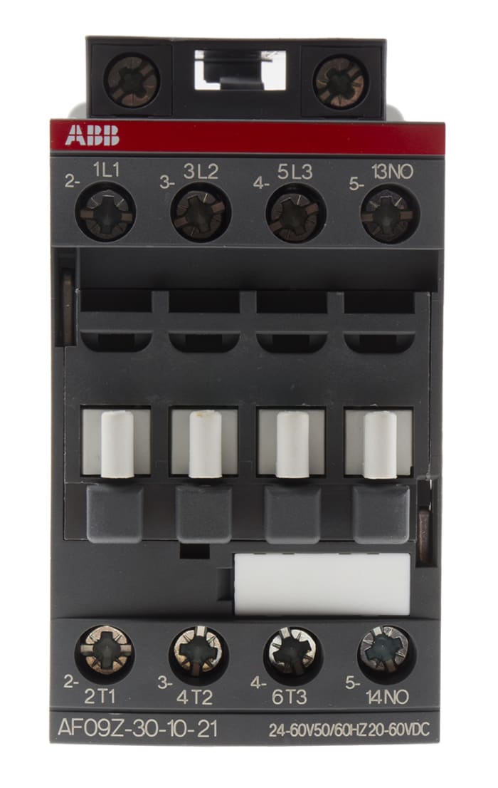ABB AF Range AF Contactor, 60 V dc Coil, 3-Pole, 7 A, 4 kW, 3NO, 690 V ac