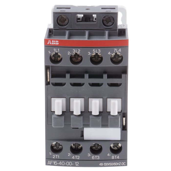 ABB AF16-40-00-12 AF Contactor, 110 V ac/dc Coil, 4-Pole, 30 A, 7.5 kW, 4NO, 690 V ac