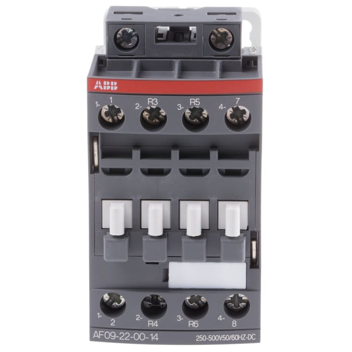 ABB AF09 AF Contactor, 250 → 500 V ac/dc Coil, 4-Pole, 25 A, 4 kW, 2NO + 2NC, 690 V ac