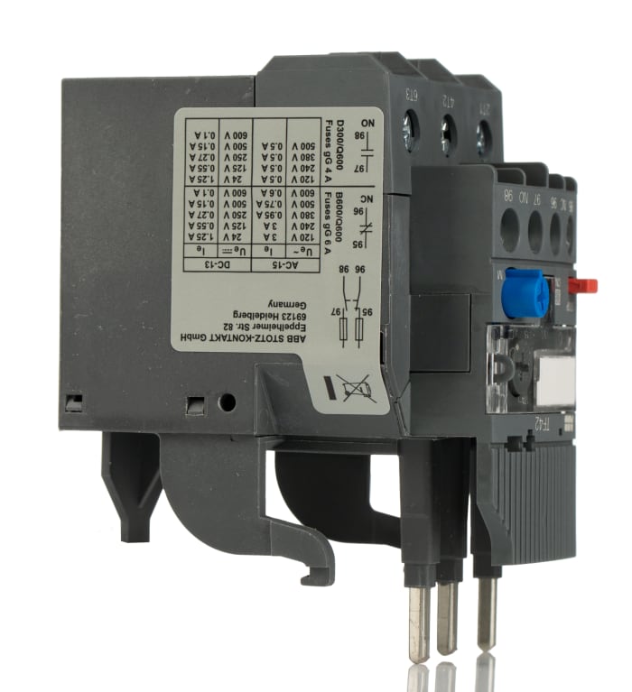 Relais de surcharge thermique ABB TF42, 1 NO + 1 NF, 1,7 A