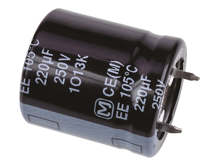 Panasonic 220μF Electrolytic Aluminium Electrolytic Capacitor 250V dc, Through Hole - EETEE2E221HJ