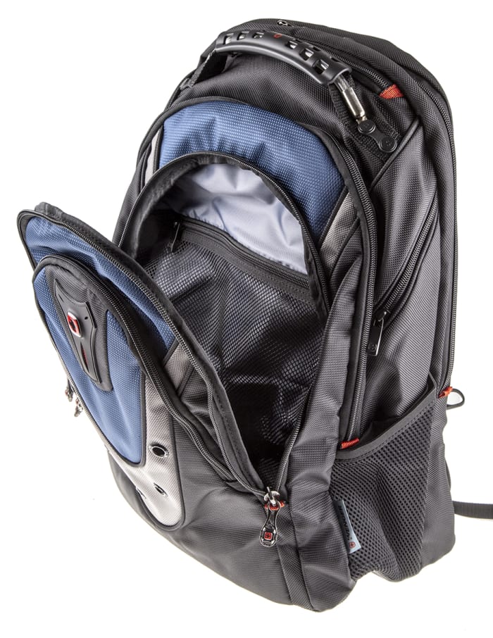 Recertified - Wenger Ibex GA-7316-06F00 Polyester Backpack for 17-inch Notebook - Black/Blue