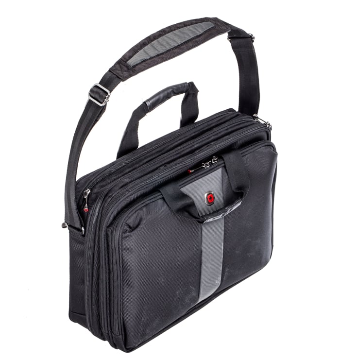 600655 Wenger Wenger Legacy 17in Laptop Briefcase, Black 712