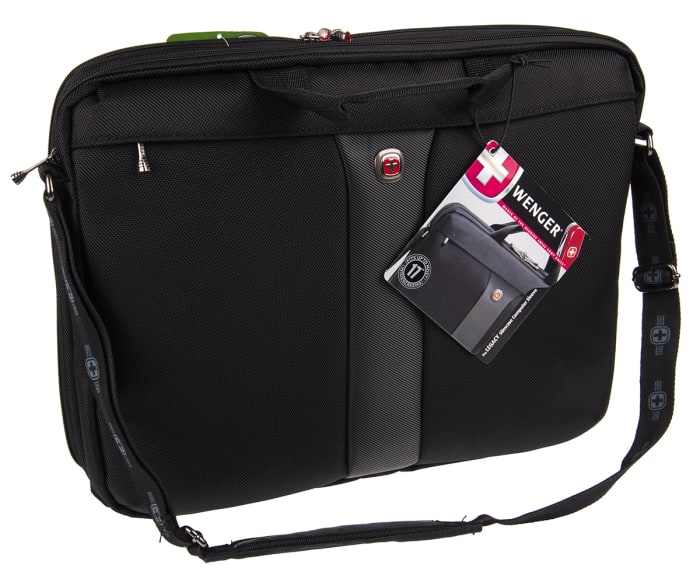 Wenger Legacy 17in Laptop Briefcase, Black