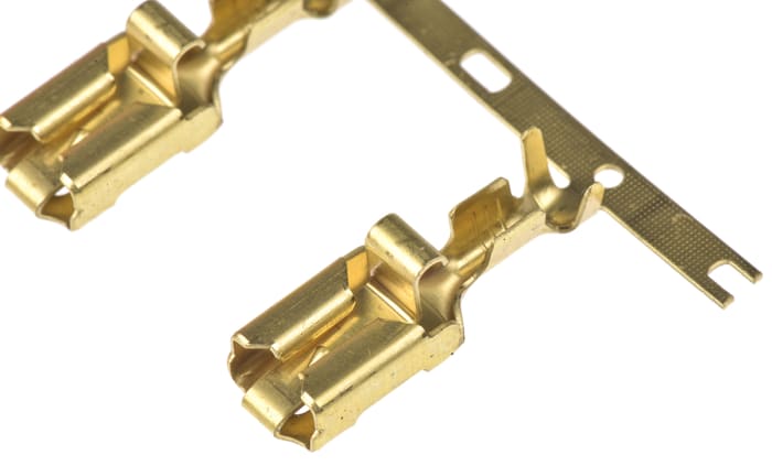 TE Connectivity Positive Lock .250 Mk I Yellow Uninsulated Female Spade Connector, Crimp, 6.35 x 0.81 mm Tab Size 20 AWG