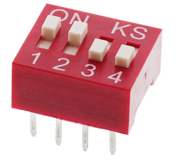 KNITTER-SWITCH 4 Way Through Hole DIP Switch 4PST
