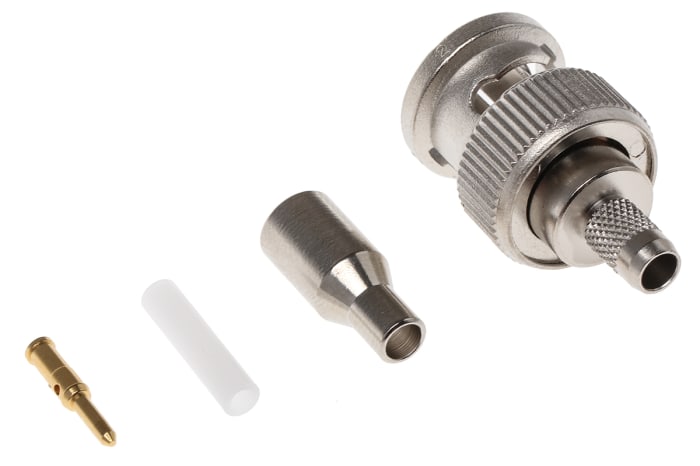 Connecteur BNC Telegartner Mâle Droit, raccordement A sertir 75Ω Montage sur câble
