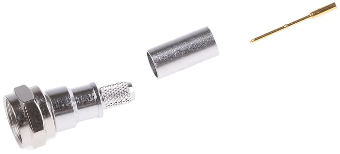 Telegartner, Plug Cable Mount F Connector, 75Ω, Crimp Termination, Straight Body
