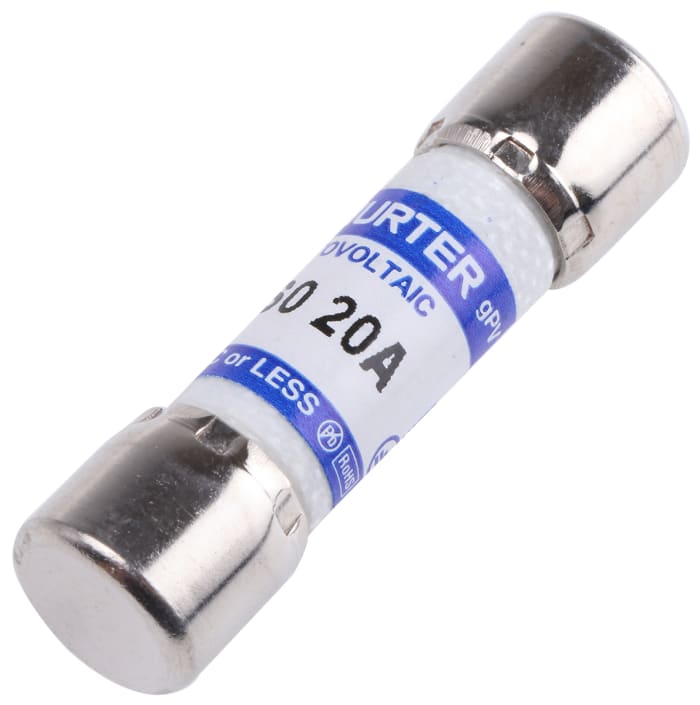 Schurter 20A F Melamine Cartridge Fuse, 10 x 38mm