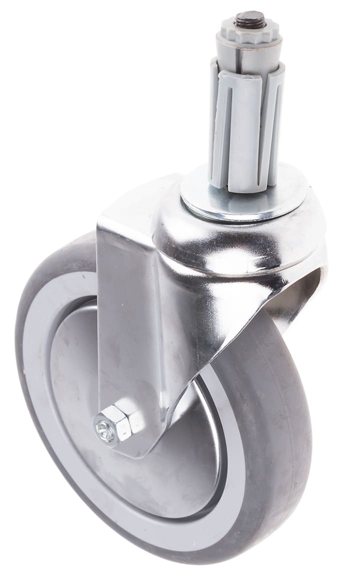 RS PRO Swivel Castor Wheel, 100kg Capacity, 125mm Wheel