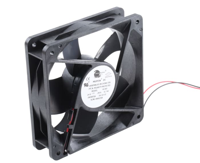 COMAIR ROTRON Muffin Series Axial Fan, 24 V dc, DC Operation, 173m³/h, 5.5W, 230mA Max, 120 x 120 x 32mm