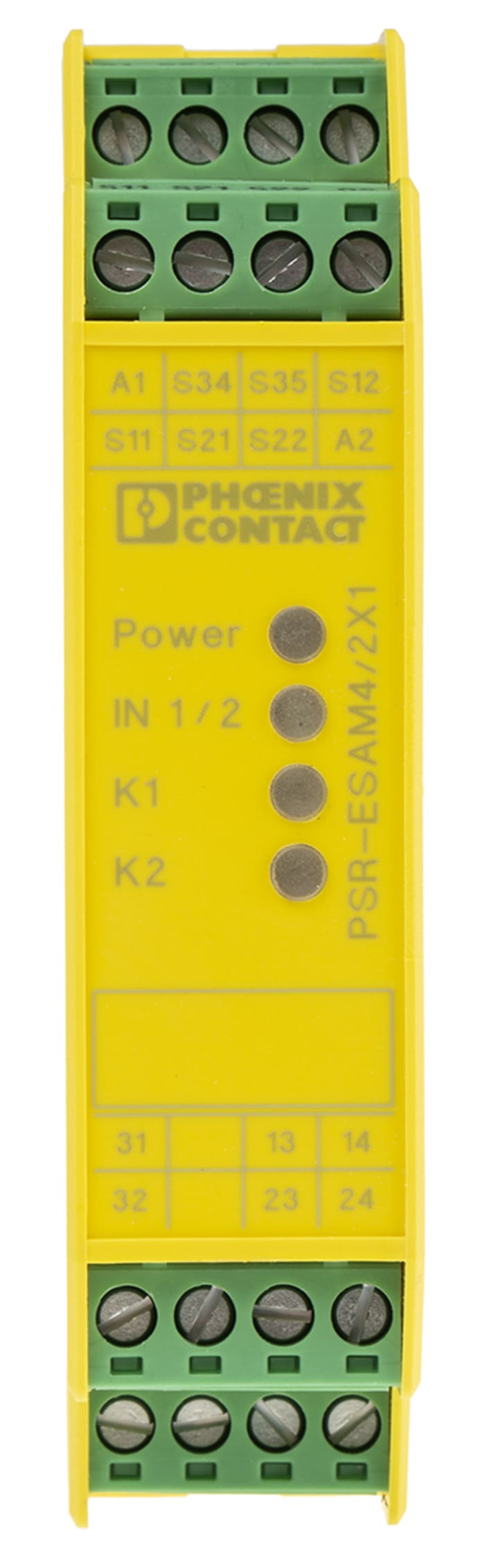 Phoenix Contact PSR-SCP- 24UC/ESAM4/2X1/1X2 Emergency Stop Safety Relay, 24V ac/dc, Dual-Channel, 2 Safety Contacts