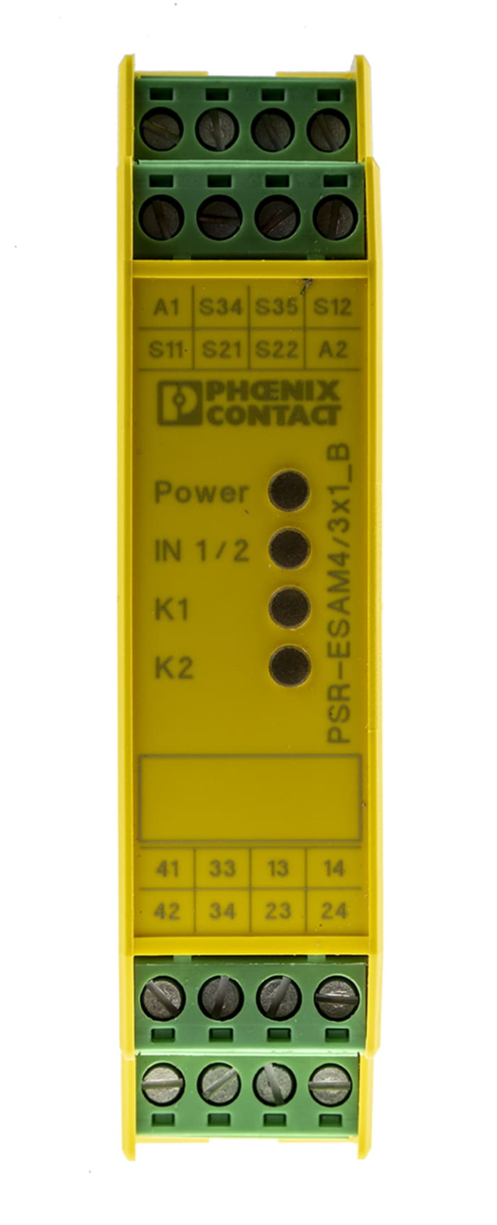 Relé de seguridad Phoenix Contact PSRclassic PSR-SCP de 1, 2 canales, para Parada de Emergencia, 24V ac/dc, cat. seg.