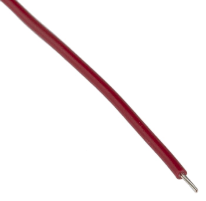 RS PRO Red 0.2 mm² Equipment Wire, 24 AWG, 7/0.2 mm, 100m, PVC Insulation