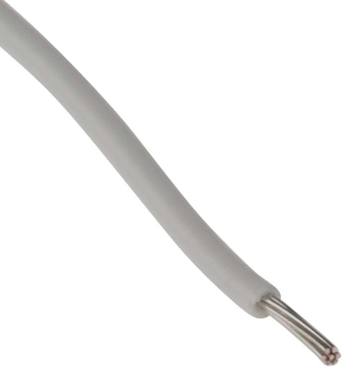RS PRO White 0.2 mm² Hook Up Wire, 24 AWG, 7/0.2 mm, 500m, PVC Insulation