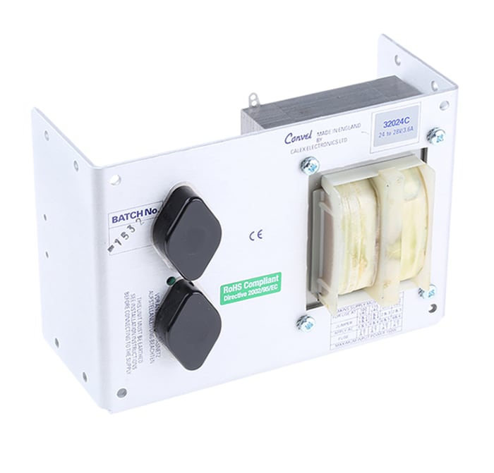 Calex Open Frame Linear Power Supply, 240V ac Input, 24 → 28V dc Output, 3.6A Output