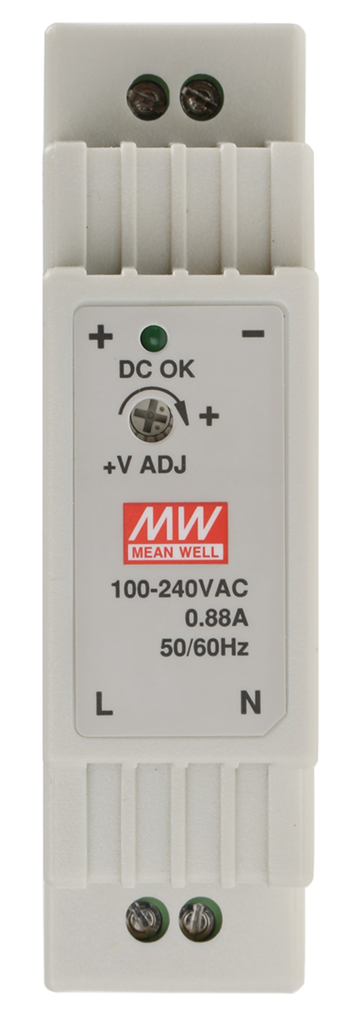 MEAN WELL DR Switch Mode DIN Rail Power Supply, 85 → 264V ac ac Input, 24V dc dc Output, 630mA Output, 15W