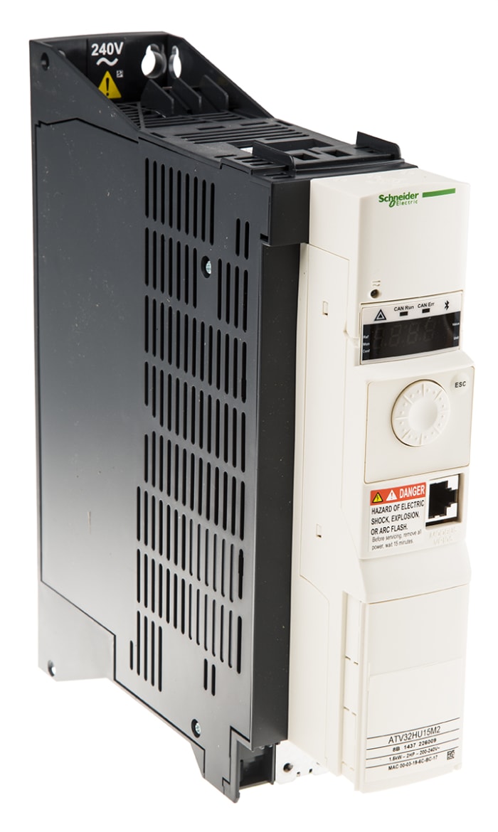 Schneider Electric Inverter Drive, 1.5 kW, 1 Phase, 230 V, 8 A, ALTIVAR 32 Series