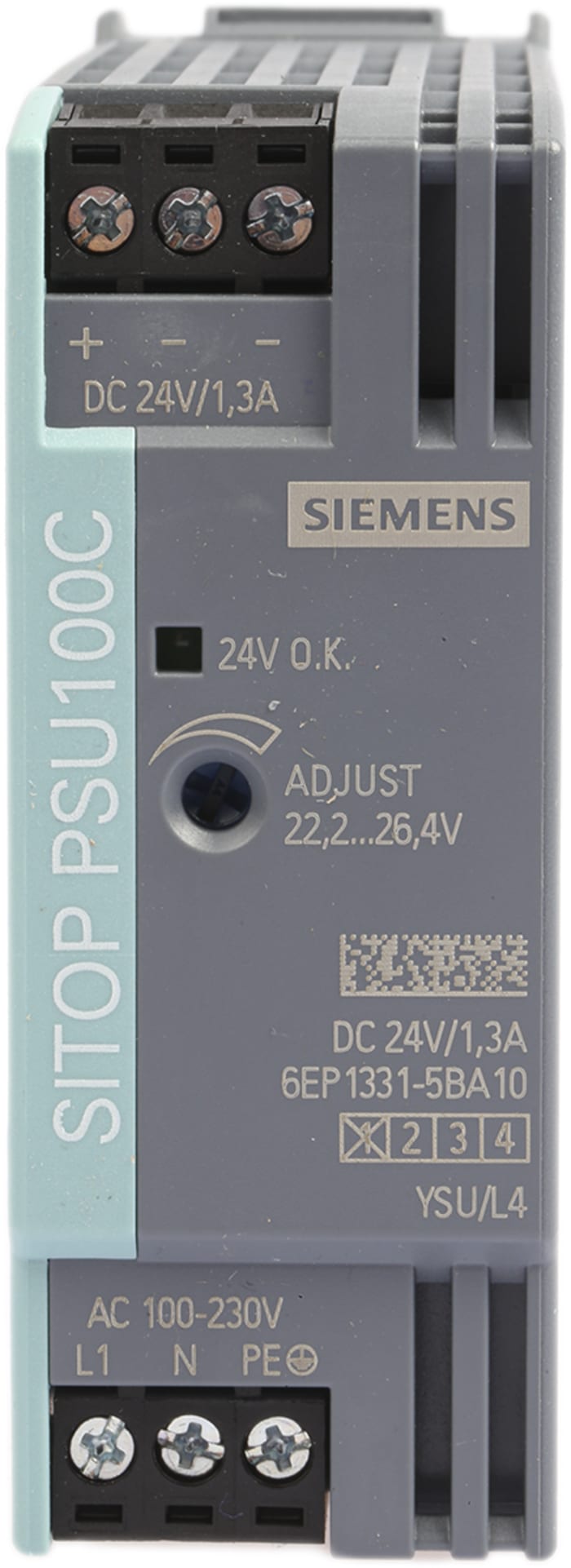 Siemens SITOP PSU100C Switched Mode DIN Rail Power Supply, 100 → 230 V ac / 110 → 300V dc ac, dc Input,