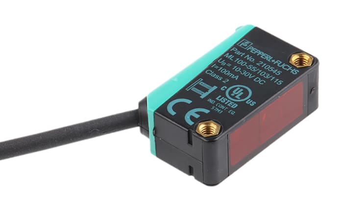 Pepperl + Fuchs Retroreflective Photoelectric Sensor, Block Sensor, 5 m Detection Range