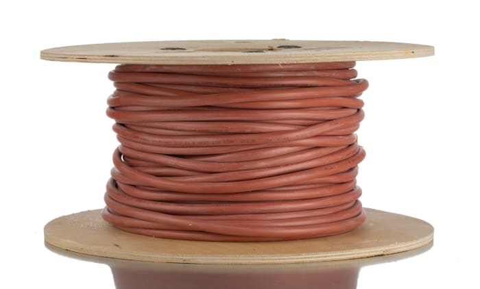 Lapp ÖLFLEX, 50m 2 Core, Brown/Red Silicone Power Cable +180°C