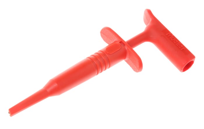 Mueller Electric Red Hook Clip with , 15A, 1kV, 4mm Socket