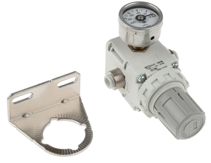 SMC Metric M6 port 140L/min Vacuum Regulator, -100kPa to -1.3kPa