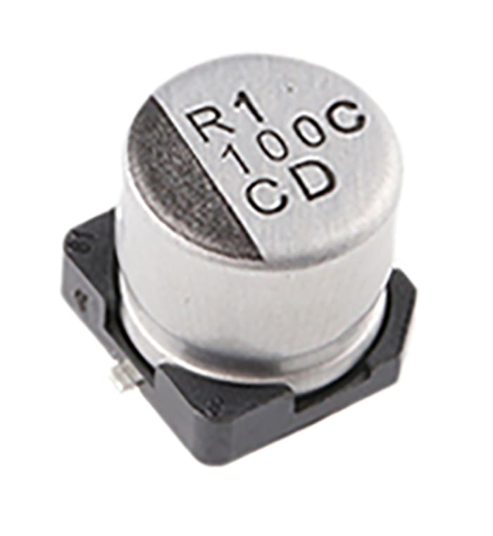 Nichicon 100μF Aluminium Electrolytic Capacitor 16V dc, Surface Mount - UCD1C101MCL1GS
