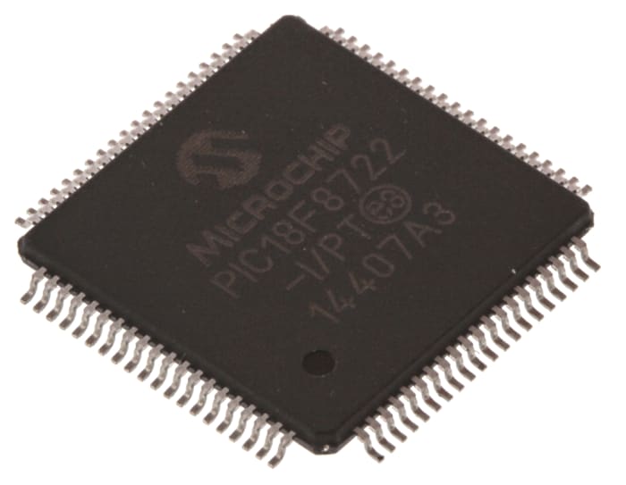 Microchip, 8bit PIC, PIC18F Microcontroller, 64MHz, 64 kB Flash, 44-Pin TQFP