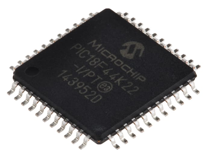 Microchip, 8bit PIC, PIC18F Microcontroller, 64MHz, 16 kB Flash, 44-Pin TQFP