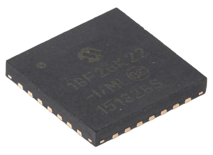 Microchip, 8bit PIC, PIC18F Microcontroller, 64MHz, 64 kB Flash, 28-Pin QFN