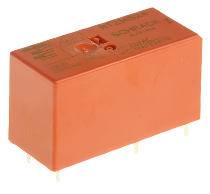RT214524 TE Connectivity TE Connectivity PCB Mount Power Relay, 24V