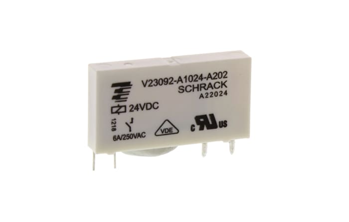 Relais de puissance TE Connectivity SNR, 1 NO, bobine 24V c.c. Montage sur CI 170mW