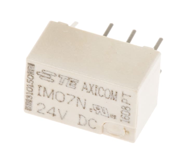 TE Connectivity PCB Mount Signal Relay, 24V dc Coil, 2A Switching Current, DPDT