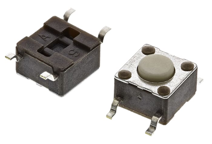 Interrupteur tactile TE Connectivity CMS, SPST, 6 x 6 x 4.3mm, Bouton