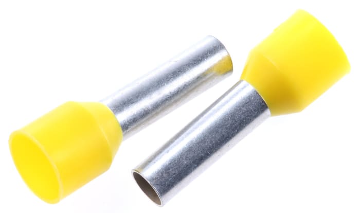 TE Connectivity Krimpovací dutinka Bootlace Izolované délka kolíku 12 mm Žlutá, průměr kolíku: 3.5 mm, max. AWG: 10 AWG