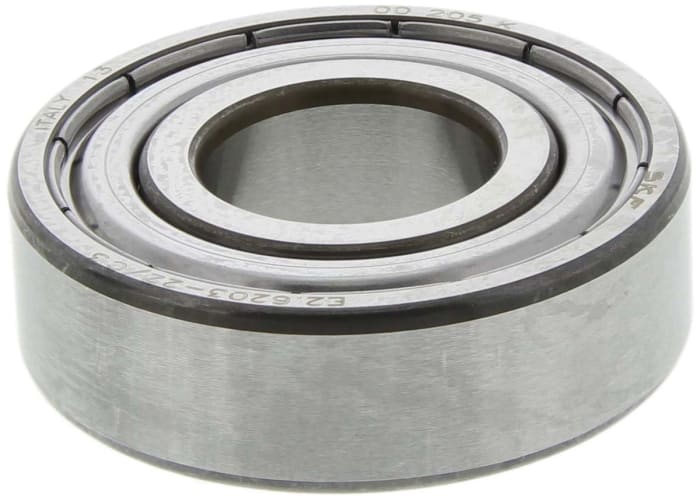 SKF E2.6203-2Z/C3 Single Row Deep Groove Ball Bearing- Both Sides Shielded 17mm I.D, 40mm O.D