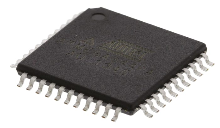 Atmel ATMEGA644PA-AU, 8bit AVR Microcontroller, ATmega, 20MHz, 2 kB, 64 kB Flash, 44-Pin TQFP