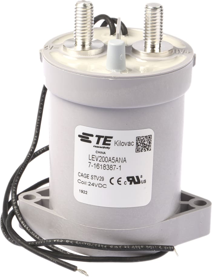 TE Connectivity KILOVAC LEV200 Contactor, 24 V dc Coil, 1-Pole, 500 A, 1NO, 900 V dc