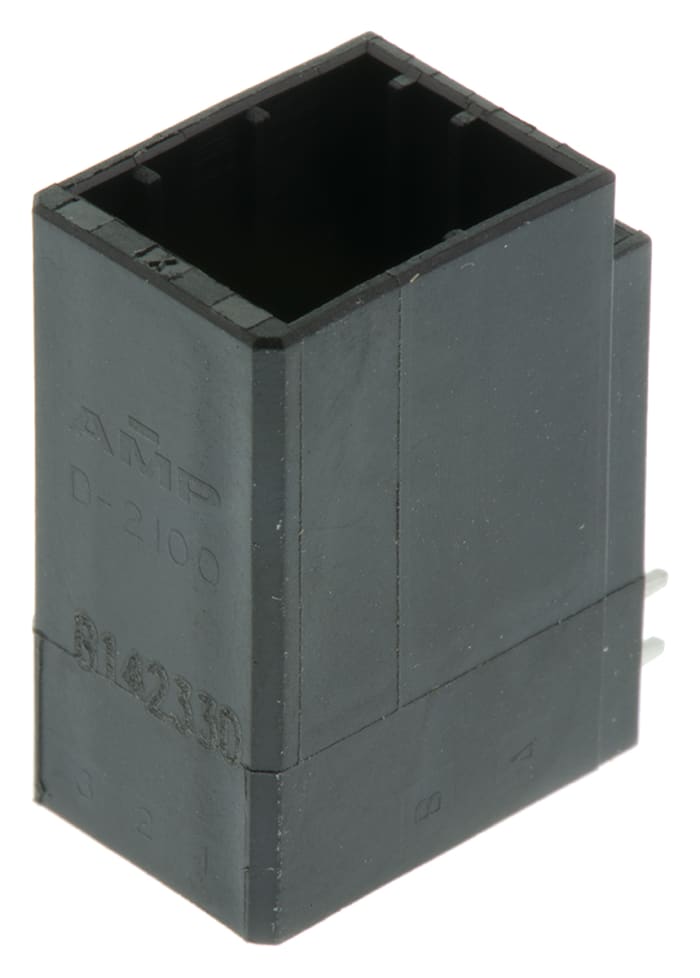 TE Connectivity Dynamic 2000 Series Right Angle Through Hole PCB Header, 6 Contact(s), 2.5 mm Pitch, 2 Row, Shrouded