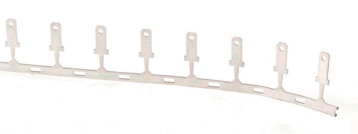 TE Connectivity FASTON .110 Black Uninsulated Male Spade Connector, Solder, 2.79 x 0.51 mm Tab Size