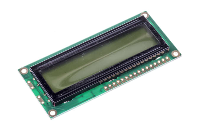 Fordata FECC1602G-RNNYBW-66SE Alphanumeric LCD Display, Yellow on Green, 2 Rows by 16 Characters, Reflective