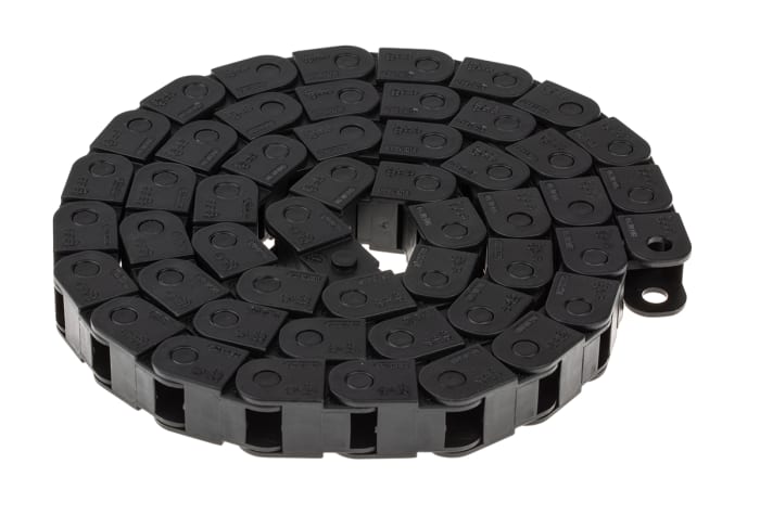 Igus 6, e-chain Black Cable Chain - Flexible Slot, W16.5 mm x D15mm, L1m, 18 mm Min. Bend Radius, Igumid G