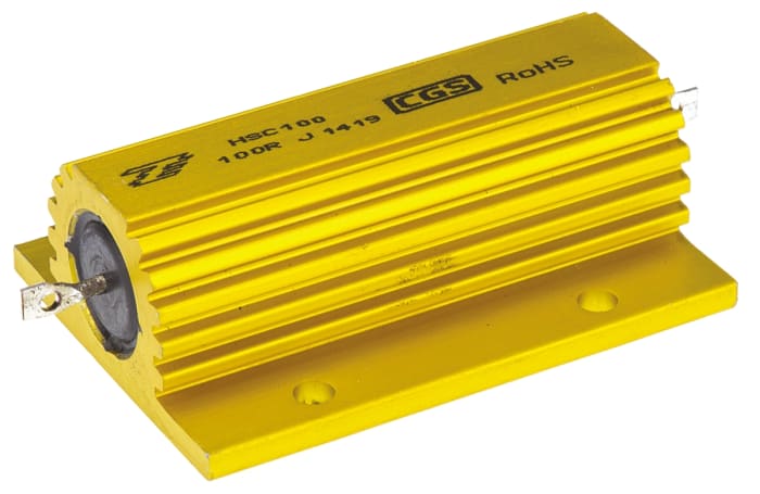 Résistance à montage sur châssis Bobinée, 100Ω 100W ±5%
