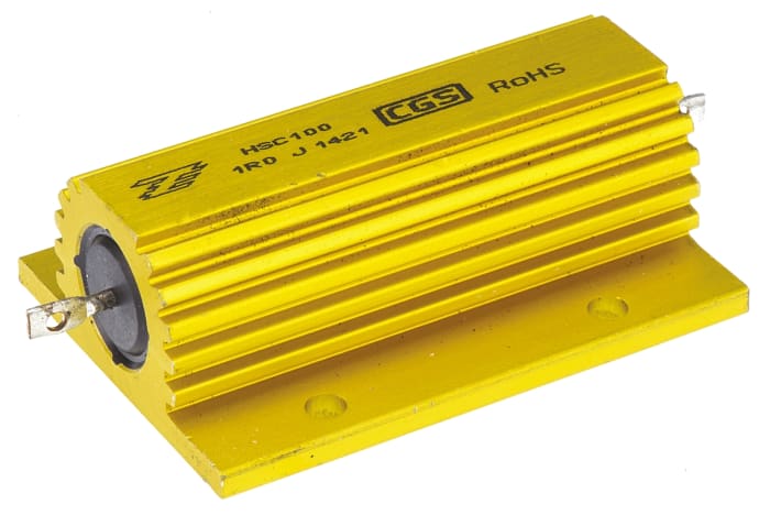 TE Connectivity, 1Ω 100W Wire Wound Chassis Mount Resistor HSC1001R0J ±5%